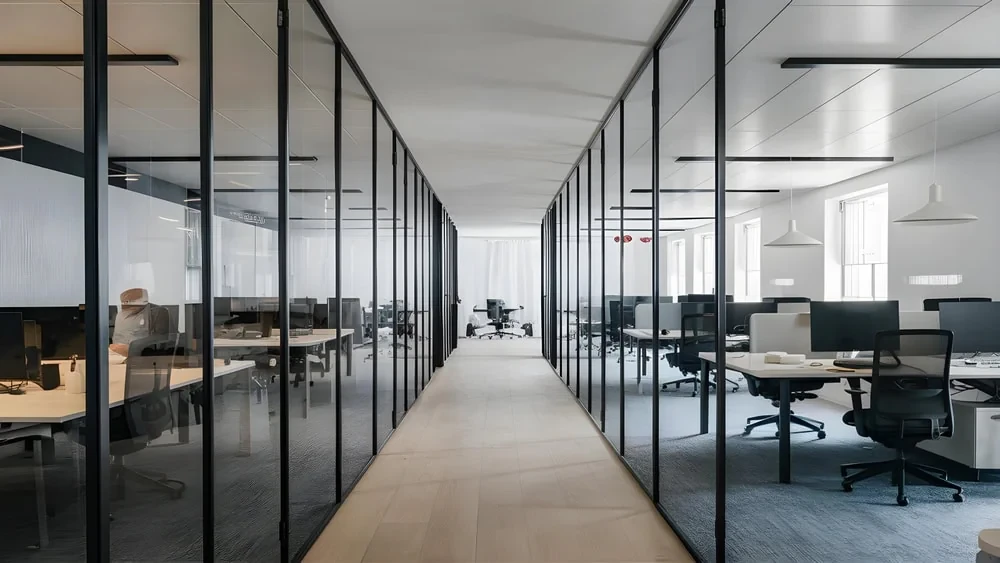 Modern Glass Office Corridor Pinellas County Florida