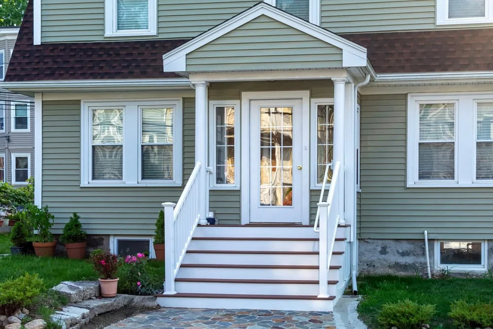 Beige House Porch Entrance Pinellas County Florida