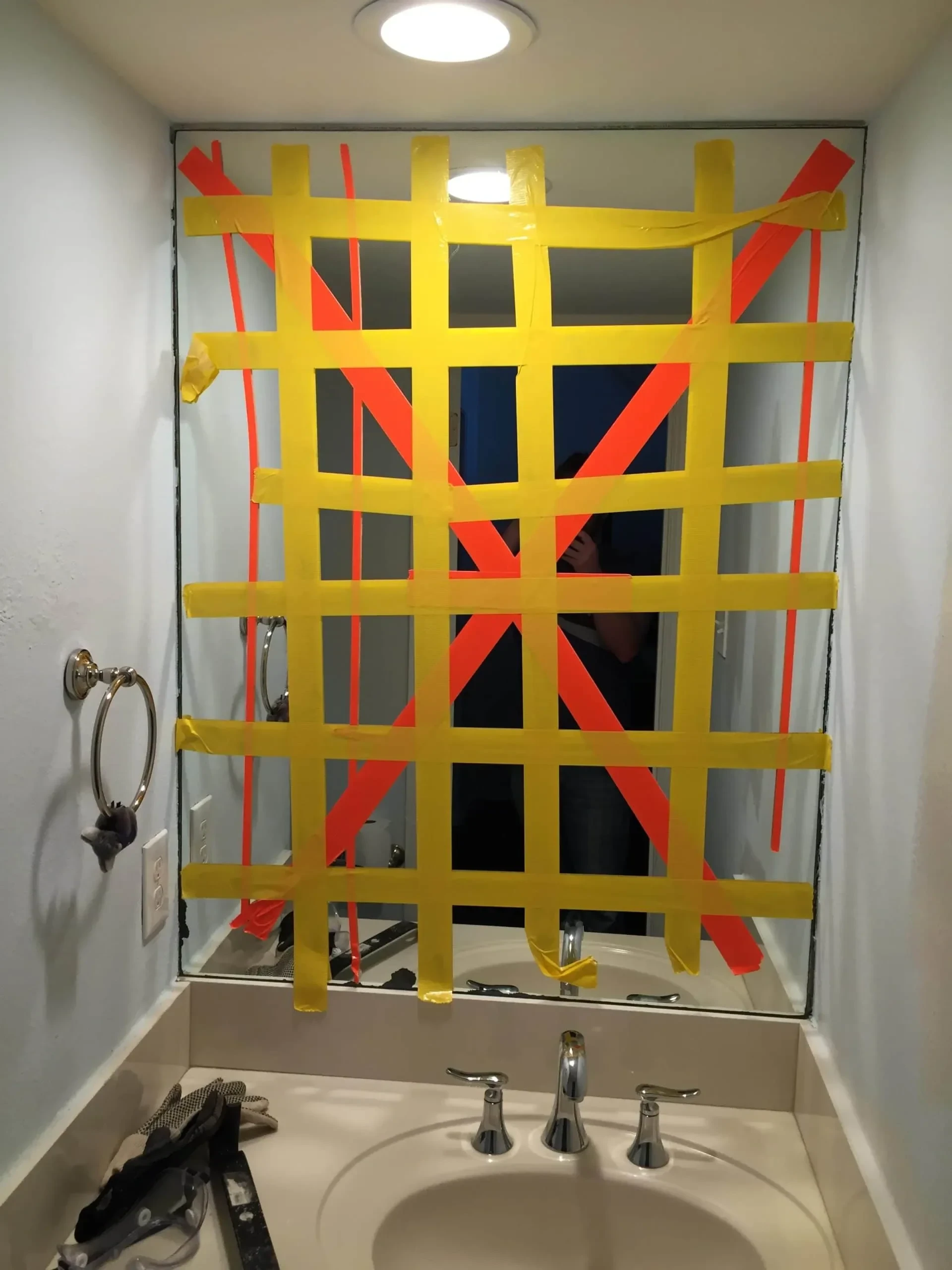 Mirror Safety Tape Repair Pinellas County Florida