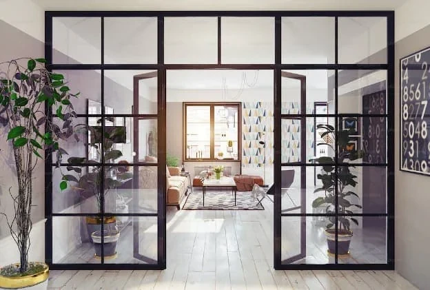 Modern Living Room Glass Doors Pinellas County Florida