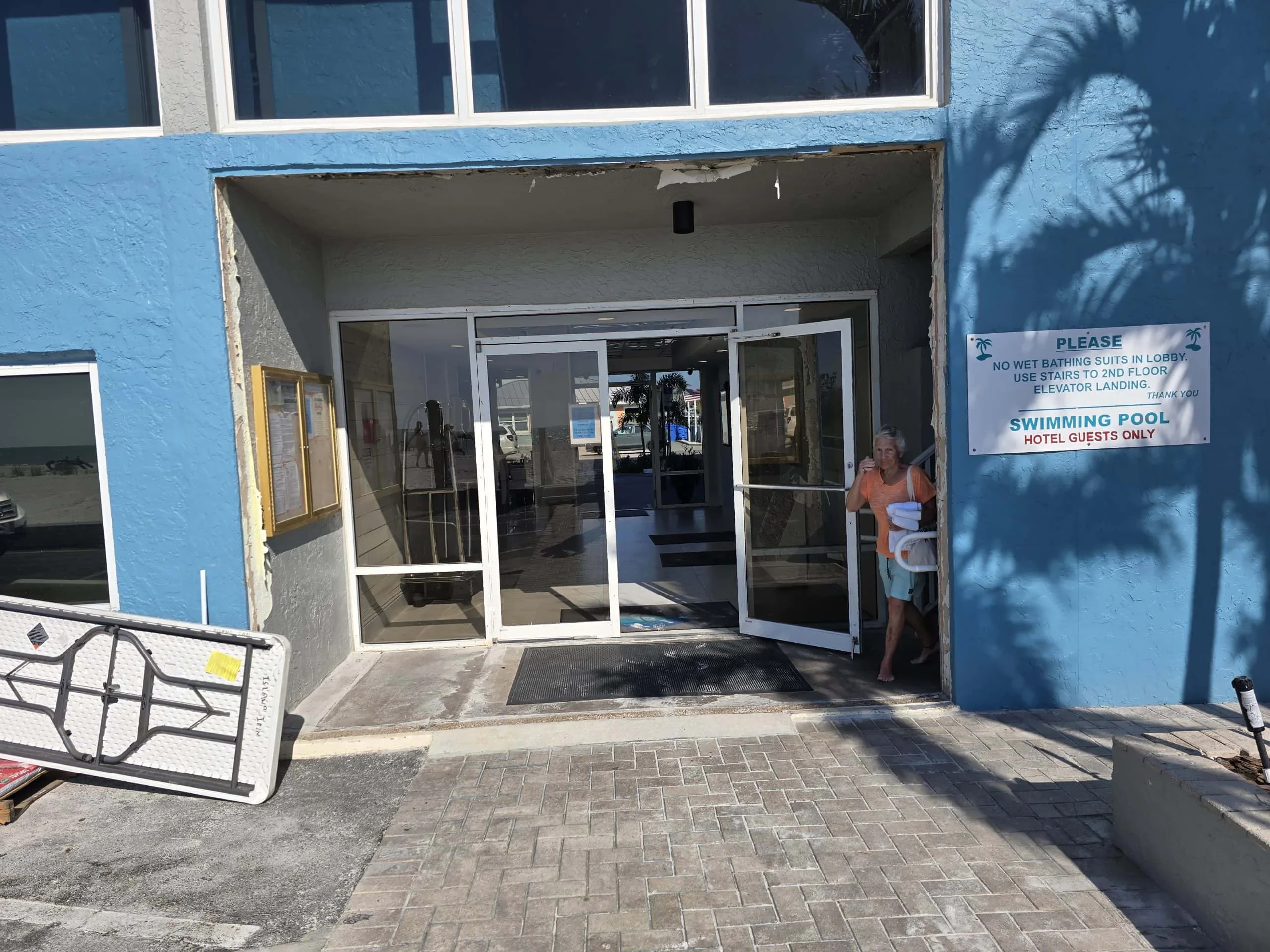 Woman Exits Hotel Pool Area Pinellas County Florida