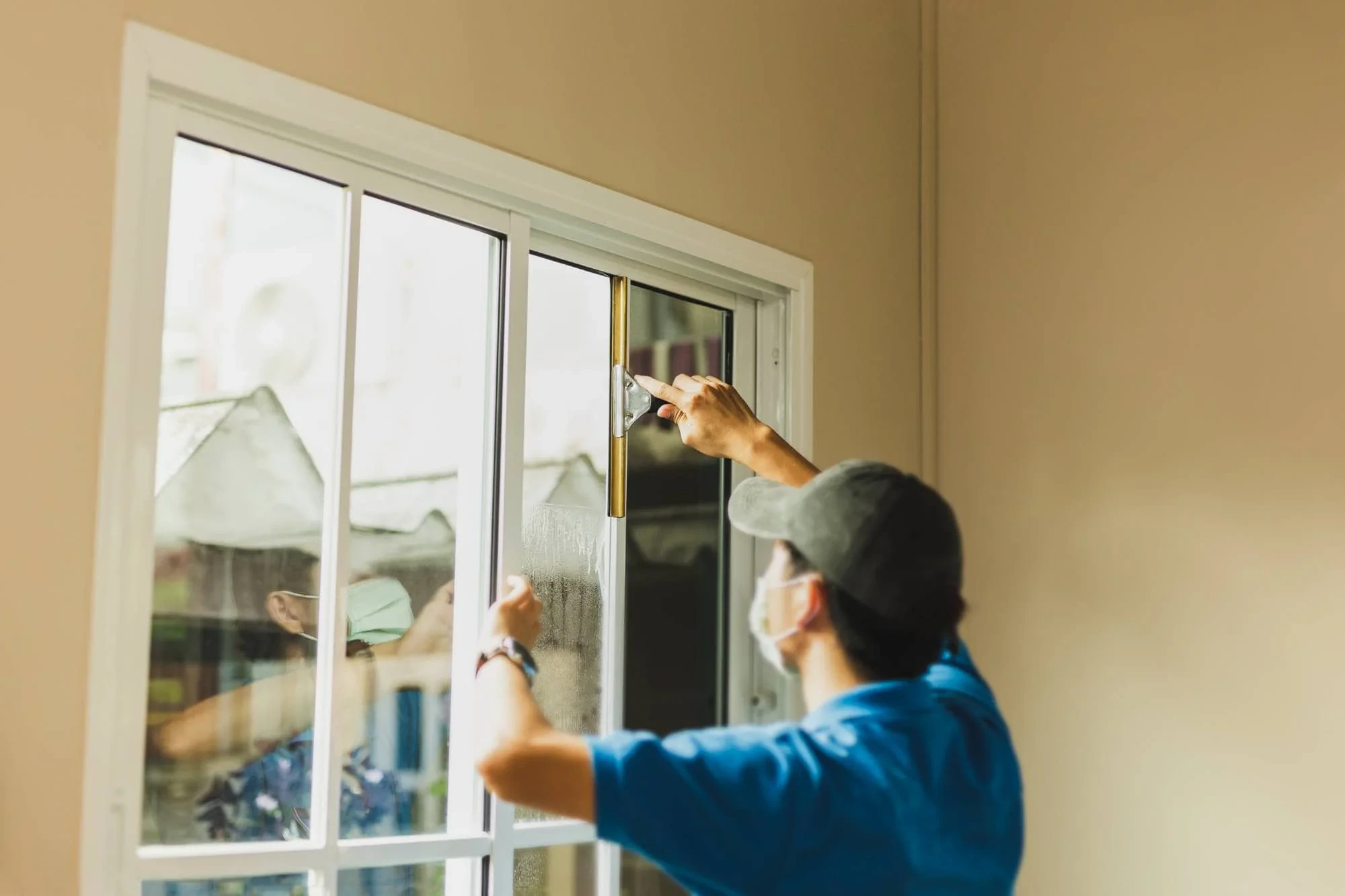 Applying Window Film Indoors Pinellas County Florida