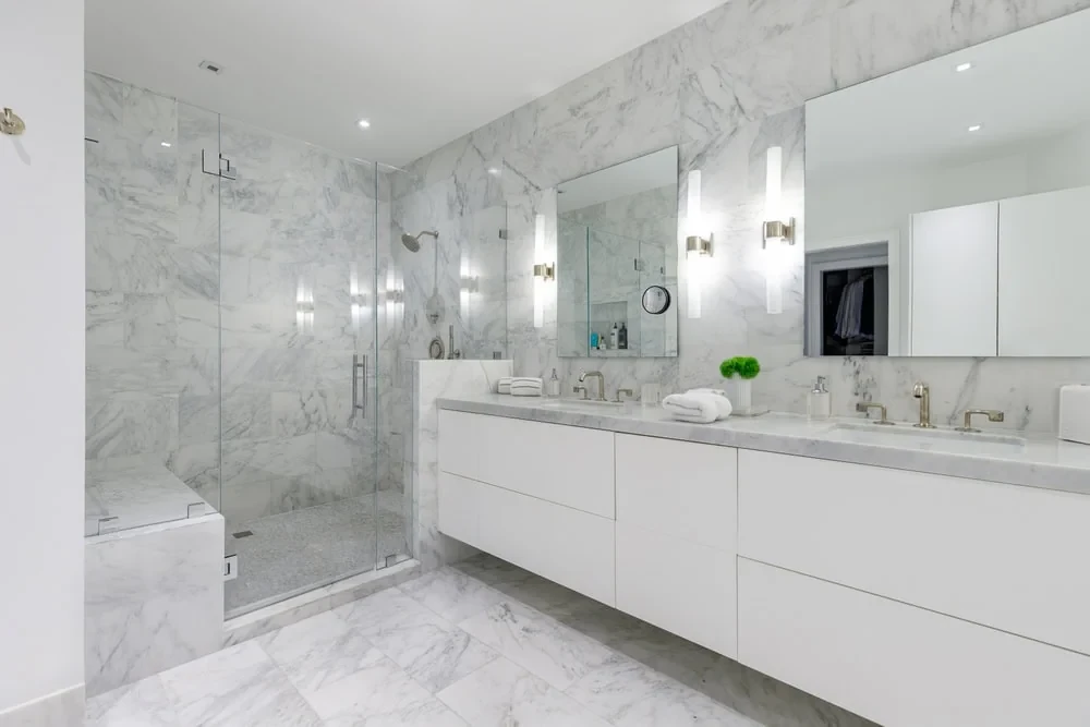 Modern Marble Bathroom Design Pinellas County Florida