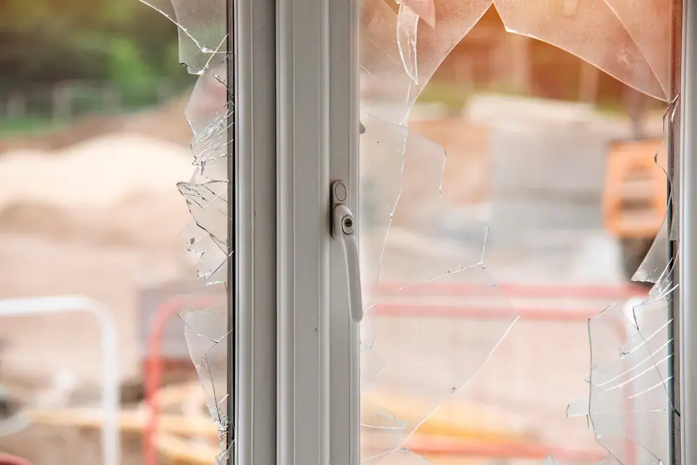 Shattered glass window repair for residential or commercial doors - Same Day Glass Repairs.